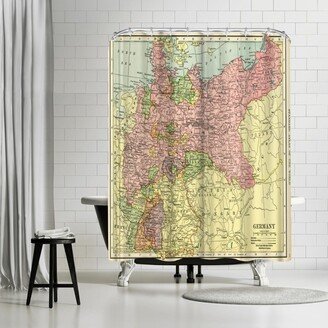 71 x 74 Shower Curtain, Germany 16X20 by Samantha Ranlet