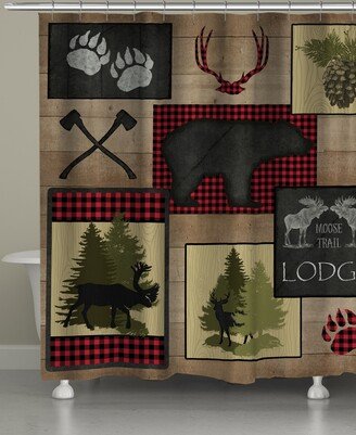 Lumberjack Plaid Lodge Shower Curtain - Multi/lodg