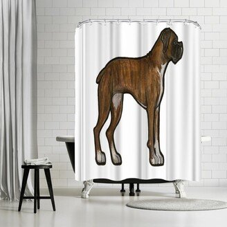 71 x 74 Shower Curtain, Boxer 2 by Sally Pattrick