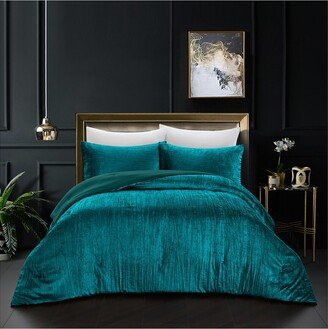 Grace Living Moriah Crinkle Velvet Comforter Set-AA