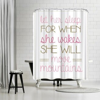 71 x 74 Shower Curtain, Girl S Gold & Trio 1 by Samantha Ranlet