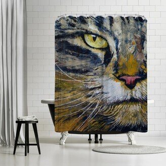 71 x 74 Shower Curtain, Norwegian Forest Cat by Michael Creese