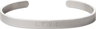 Engraved Jewelry: Love Letter Engraved Cuff, Silver