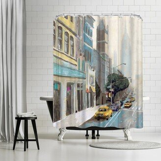 71x74 Shower Curtain New York by Pi Creative Art