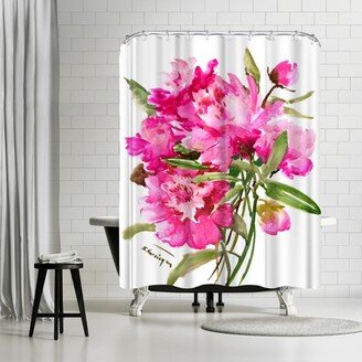 71 x 74 Shower Curtain, Pink Peonies 4 by Suren Nersisyan