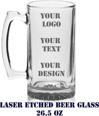 Personalized Beer Mug, Gift For Him, Engraved Glass, Custom Husband Gift