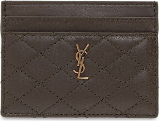 Logo Plaque Quilted Cardholder