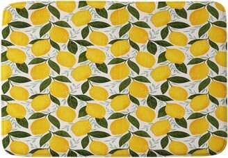 Summer Lemons Memory Foam Bath Mat Cream