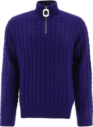 Henley Funnel Neck Knitted Jumper