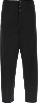 Button Detailed Straight Leg Pants-AF