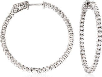 CZ Hoop Earrings in Sterling Silver