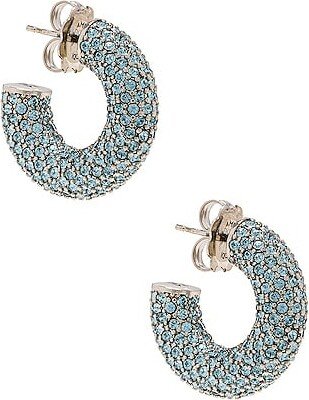 Cameron Hoop Small Earrings in Baby Blue