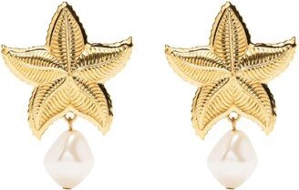 Starfish Pearl-Detail Earrings