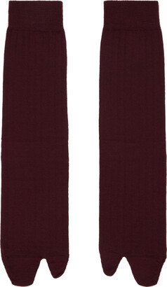 Burgundy Tabi Socks