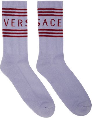 Purple & Burgundy Vintage Logo Socks