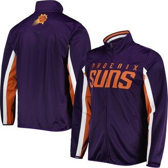 Men's G-iii Sports by Carl Banks Purple Phoenix Suns Contender Wordmark Full-Zip Track Jacket