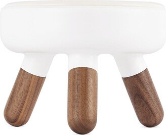 Pets So Good Walnut Oreo Table Wood Short Dog Bowl