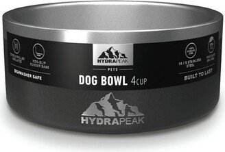 Hydrapeak Non Slip Stainless Steel Dog Bowl 4 Cup Black