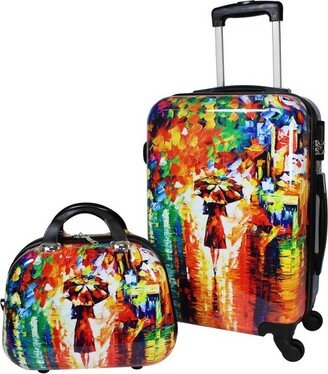 2-Piece Carry-On Hardside Spinner Luggage Set - Paris Nights