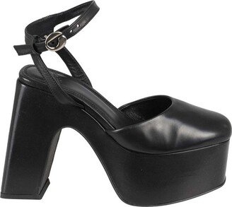 Bridge Platform Round-Toe Pumps