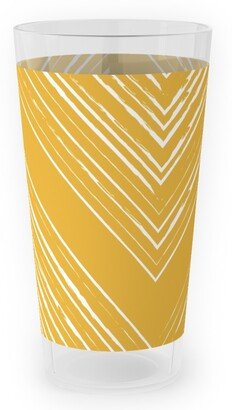 Outdoor Pint Glasses: Modern Farmhouse - Mustard Outdoor Pint Glass, Yellow