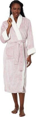 N by Natori Frosted Cashmere Fleece Robe (Nude Blush) Women's Robe
