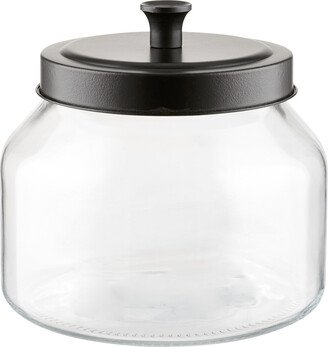 1.6 qt. Glass Canister Black Matte Lid