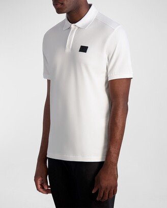 Men's Polo Shirt with Logo Patch