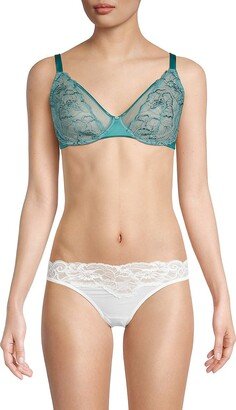 Lace Trim Push Up Bra