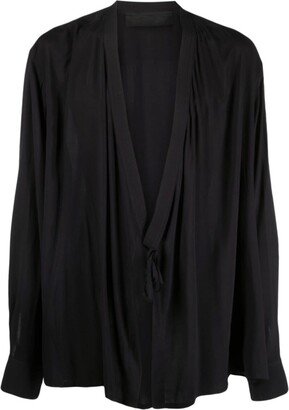 Tessitura Black Kimono Shirt