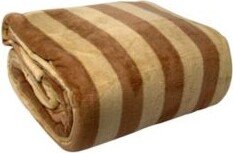 Lcm Home Luxury Printed Stripe Microplush Blanket