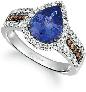 Blueberry Tanzanite (2 ct. t.w.) & Diamond (5/8 ct. t.w.) Ring in 14k White Gold (Also available in 14K Rose Gold and 14K Gold) - Tanzanite W