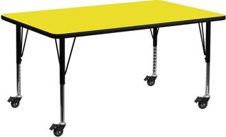 Emma+oliver Mobile 24X60 Rectangle Hp Laminate Preschool Activity Table