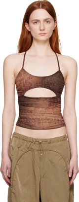 Brown Typewriter Camisole