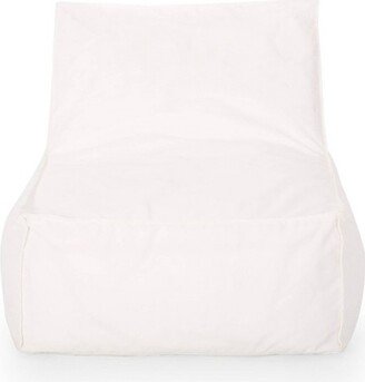 3' Indoor Contemporary Water Resistant Fabric Bean Bag Chair White