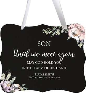 Personalized Memorial Gift | Loss Of Loved One Hanging House Sign Favors Celebration Life For Funeral-AE