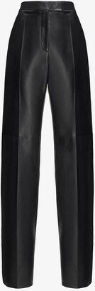 Women's Leather Trousers In Black