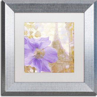 Color Bakery 'Purple Paris Ii' Matted Framed Art, 11 x 11