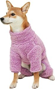 Little Beast Purple Disco Fleece Onesie for Dogs