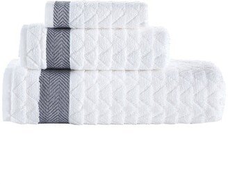 Herringbone 3Pc Towel Set-AB