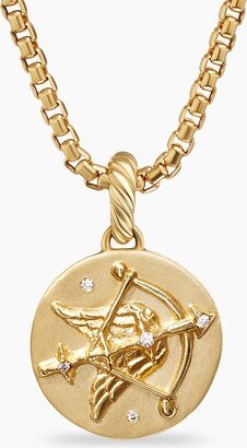 Sagittarius Amulet in 18K Yellow Gold with Diamonds Women's