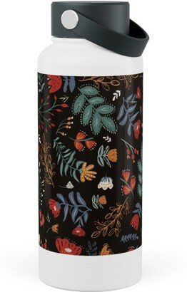 Photo Water Bottles: Midnight Garden Stainless Steel Wide Mouth Water Bottle, 30Oz, Wide Mouth, Black