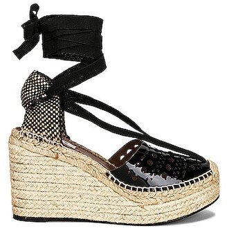 Vienne Espadrille Wedges in Black