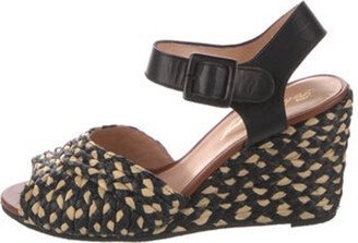 Straw Animal Print Espadrilles