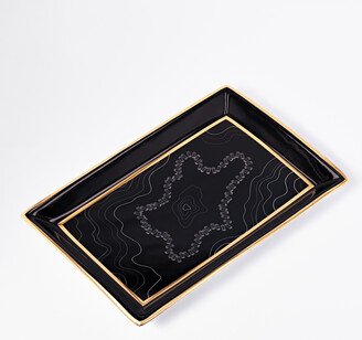 Abstract Baguette Diamond Jewelry Tray