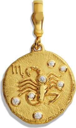 Of The Stars Scorpio Small Coin Yellow Gold Charm