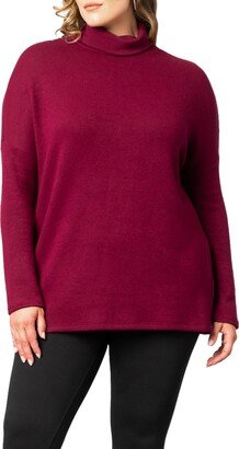 Women's Plus Size Paris Turtleneck Tunic Sweater