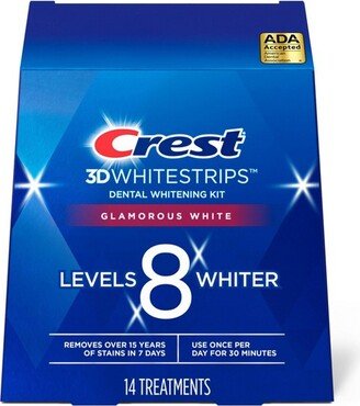 Crest 3D Whitestrips Glamorous White Teeth Whitening Kit with Hydrogen Peroxide - 14 Treatments