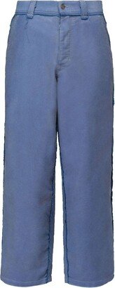 Cotton Wide-Leg Trousers-AB