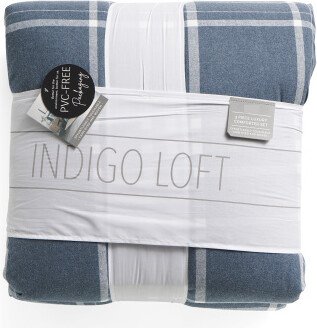 3pc Plaid Flannel Comforter Set